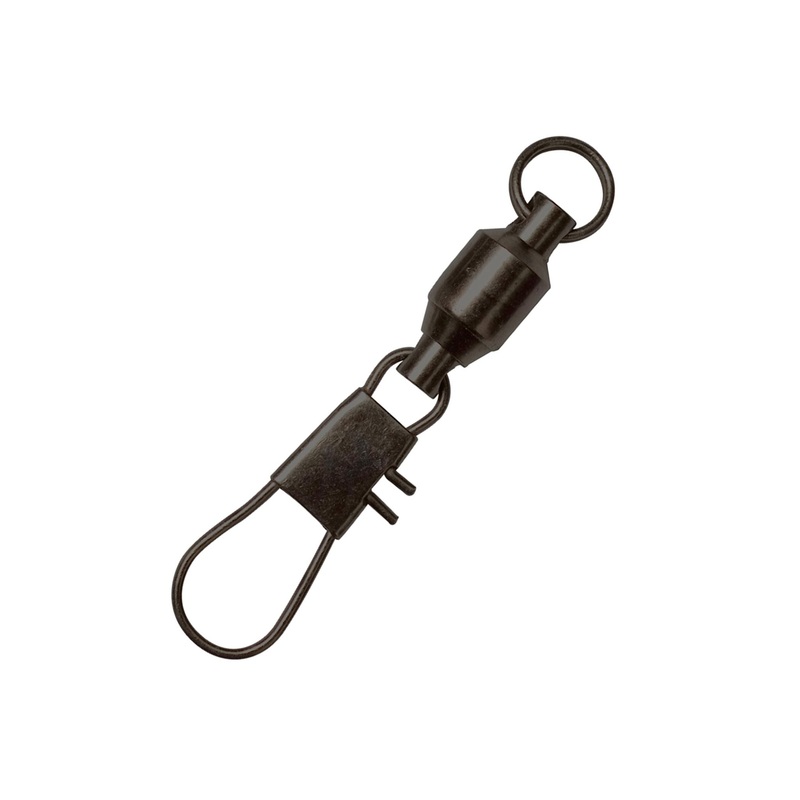 Ball Bearing Swivel with Interlock Snap Black 5