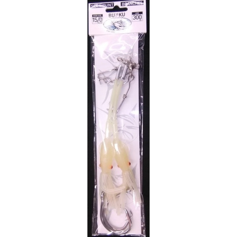 Buku Sea Mount Deep Drop Spare Branches 2pc-300lb-15/0 GREEN