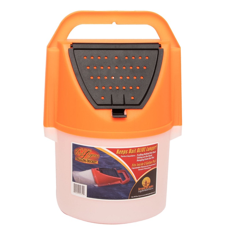 Challenge Bait Lagoon Trolling Bait Storage Bucket Orange
