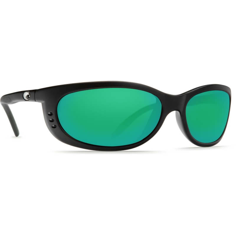 Costa Del Mar Fathom Black Frame Polarised Sunglasses – Green Mirror Lense 400G