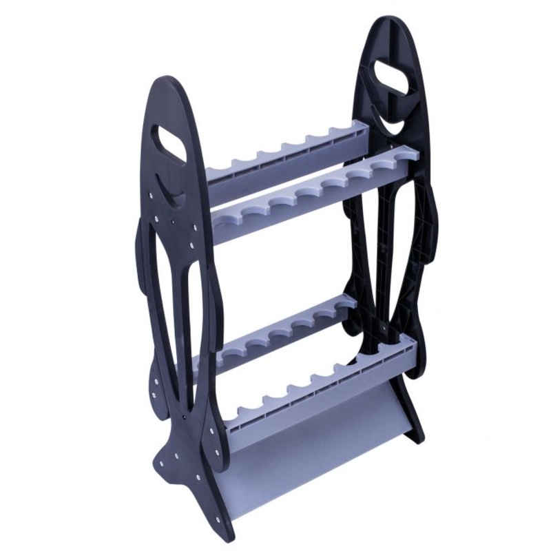 Jarvis Walker H/Duty Plastic Rod Stand 2 side – 16 rods Dk Blue/Grey