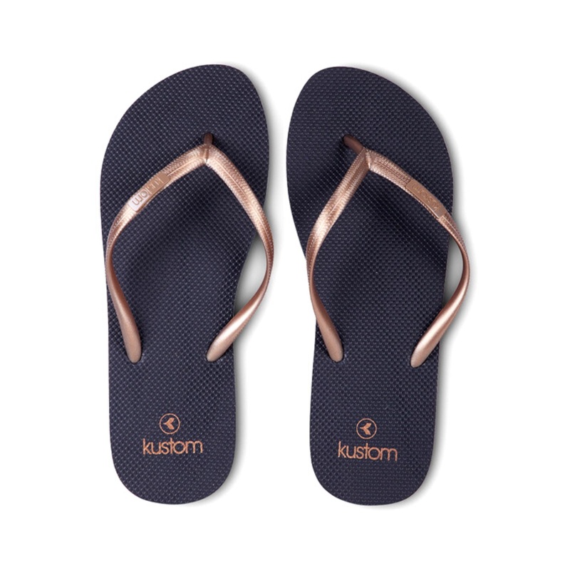 Kustom Womens Classic Thong – Navy 10 Navy / Rose Gold