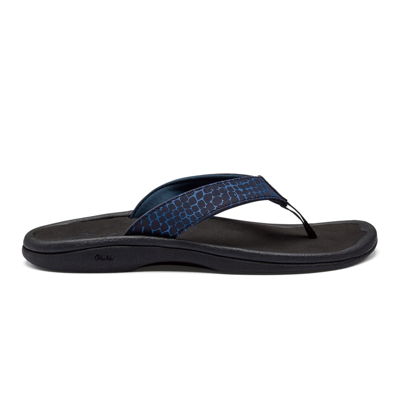 OluKai Womens ‘Ohana Pa’i Sandals-TTrench Blue/Mo 6
