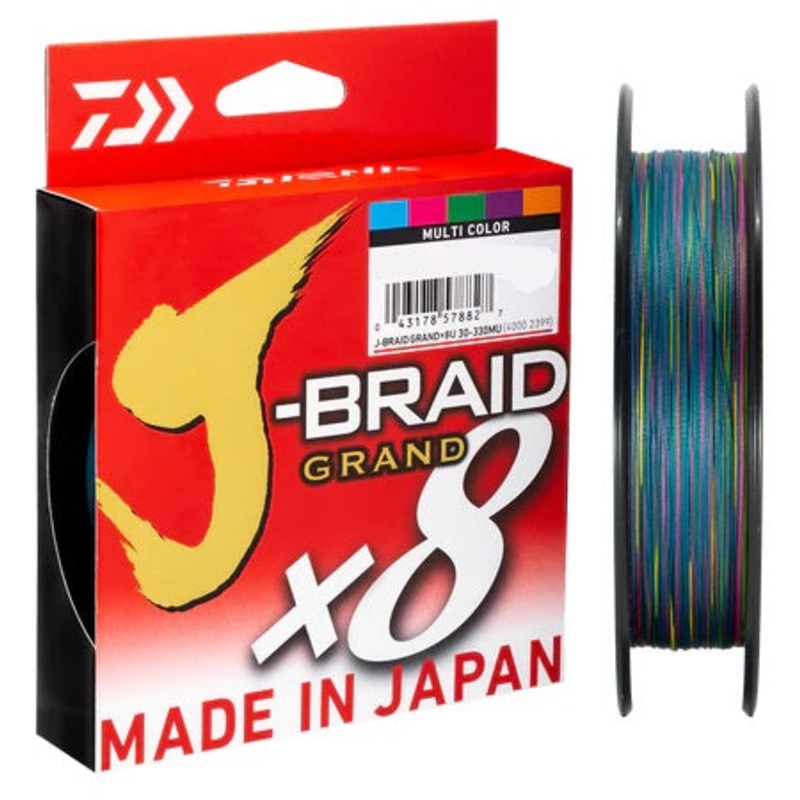 Daiwa J Braid Grand Braided Fishing Line Multi Colour 300m 10lb