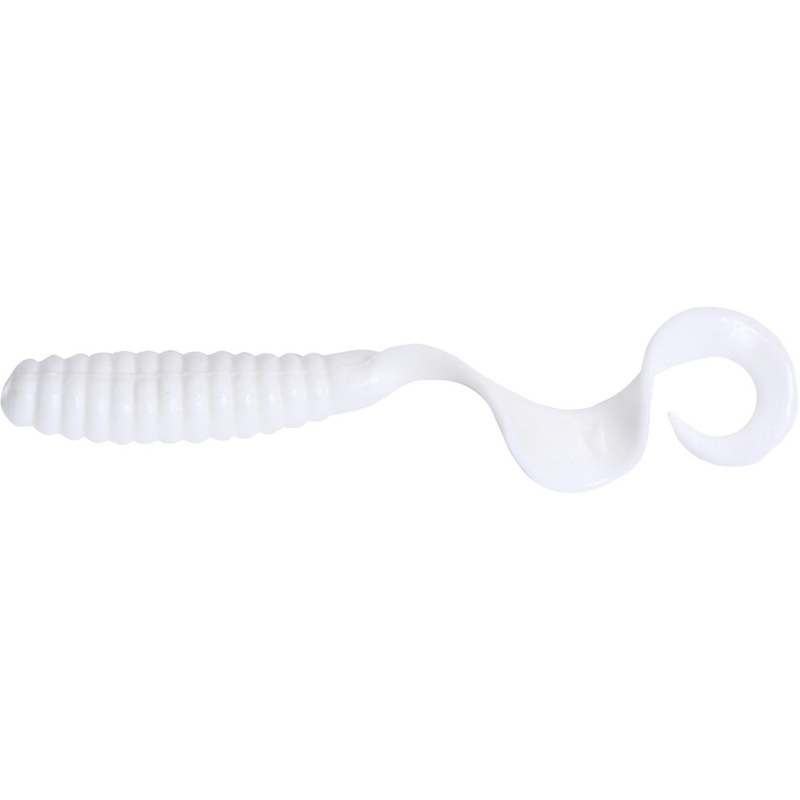 Got-Cha Curl Tail Grubs White 25 Pack