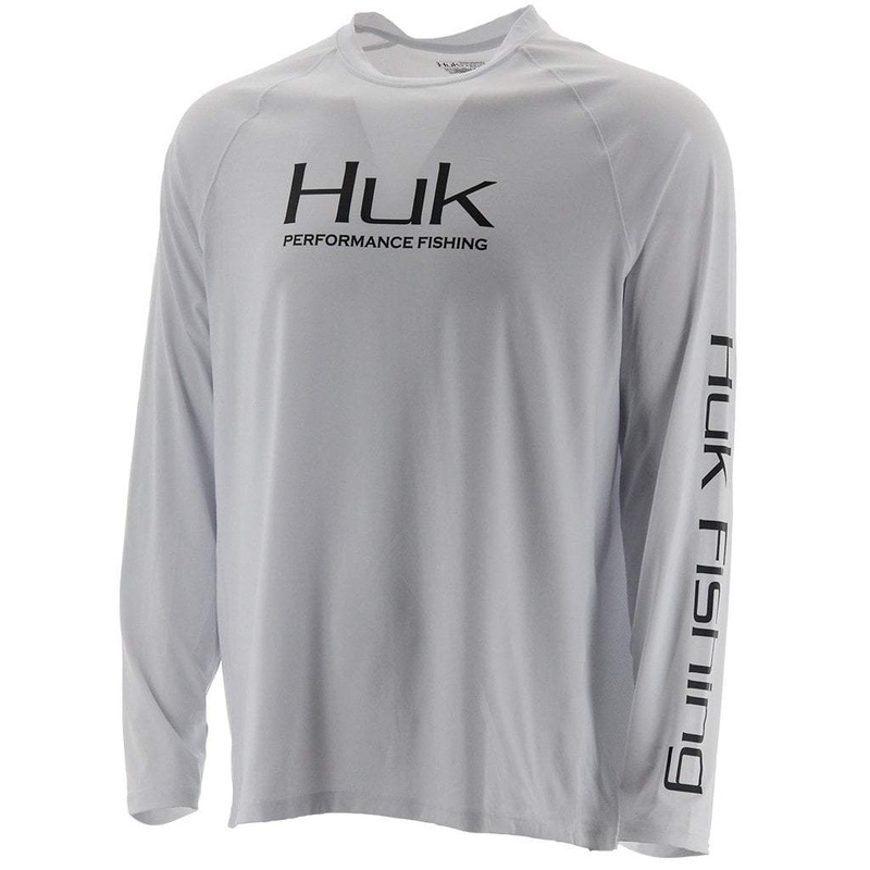 Huk Pursuit Vented Long Sleeve White Small
