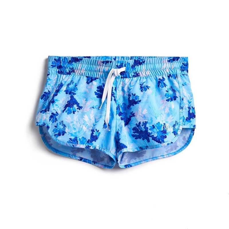 SCALES Coral Tropics Womens Boardshorts Powder Blue XSmall