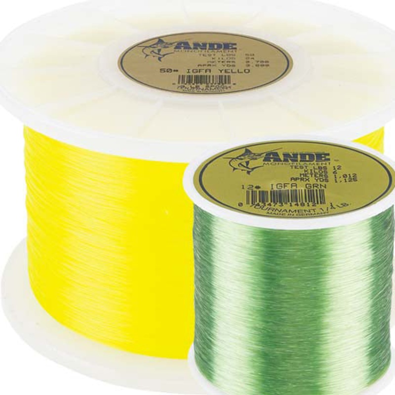 Ande 2lb Spool Tournament Monofilament Line HI-VIS YELLOW 30LB