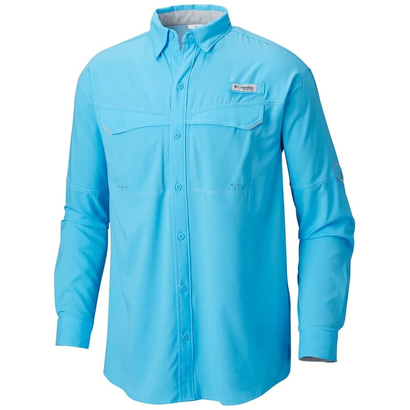 Columbia PFG Low Drag Offshore Long Sleeve Mens Shirt Riptide Large