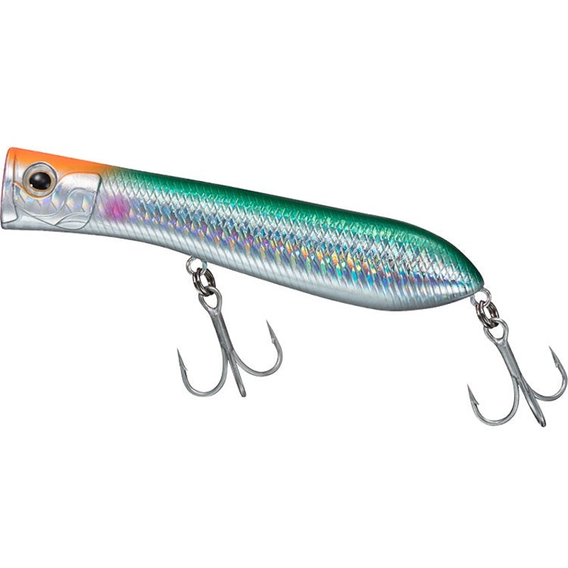 DAIWA SALTYPOP with Hook 95mm Orange Head Millet Flash