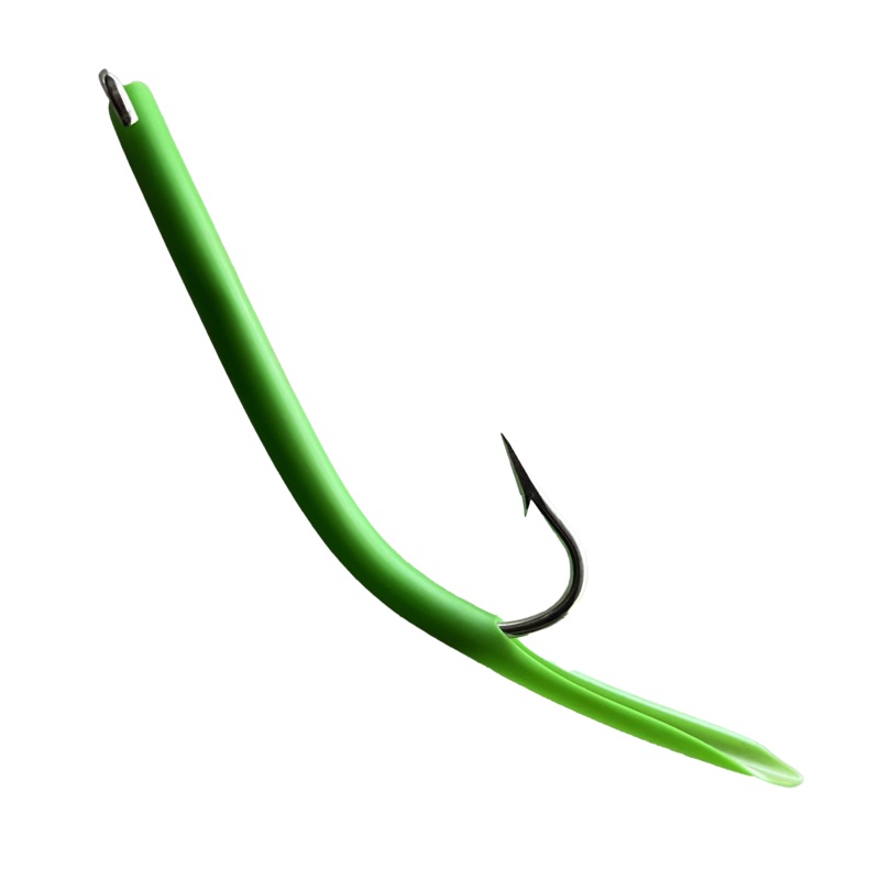 F.J. Neil Latex Tubed Bent Limerick Open Eye Replacement Hook 6/0 Flo Green