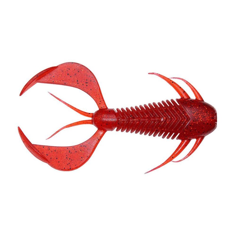 MEGABASS Rock Hog 2.5″ – 7 pc Black Back Clear Red