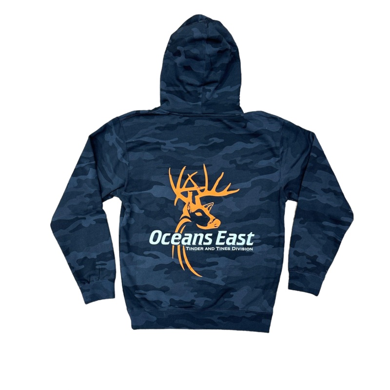 Oceans East Timber and Tines Hoodie SAFETY ORANGE SMALL