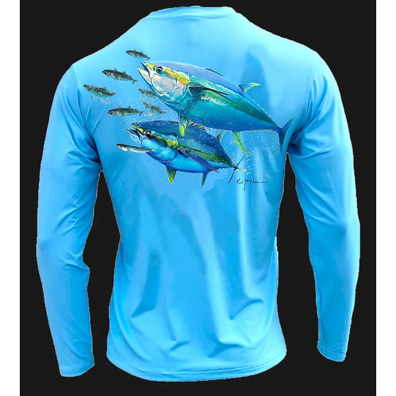 Tormenter SPF Basix Tuna Long Sleeve Performance Shirt SM Blue