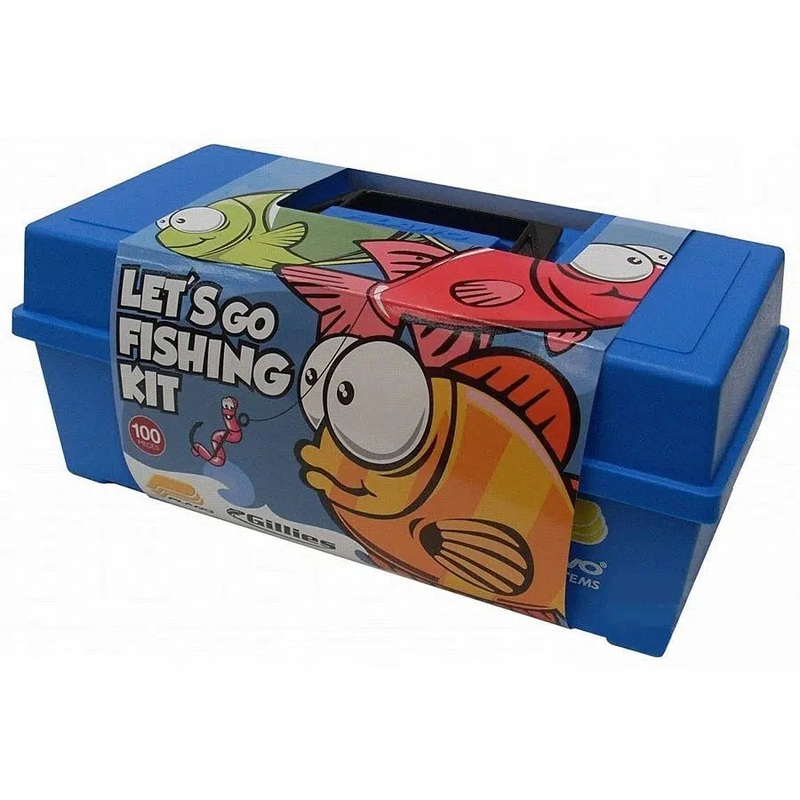 Plano Blue 100 Piece Kit Tackle Box Boys
