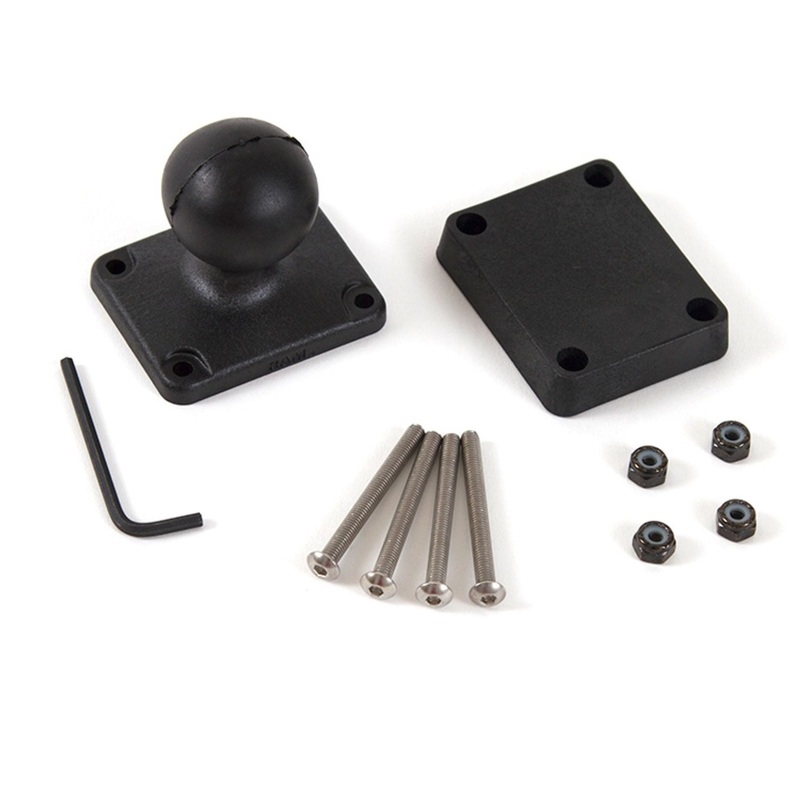 Ram Base 1.5 inch Ball w 2 X 2.5 inch Base Black