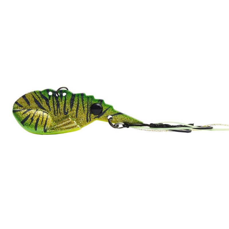 Tackle Tactics TT Switchprawn Plus ZX Metal Vibe Lure 50mm Aussie Tiger