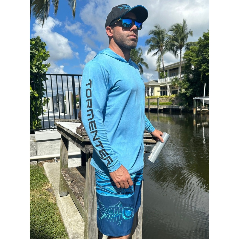 Tormenter SPF Performance Hoodie Heather Blue SM