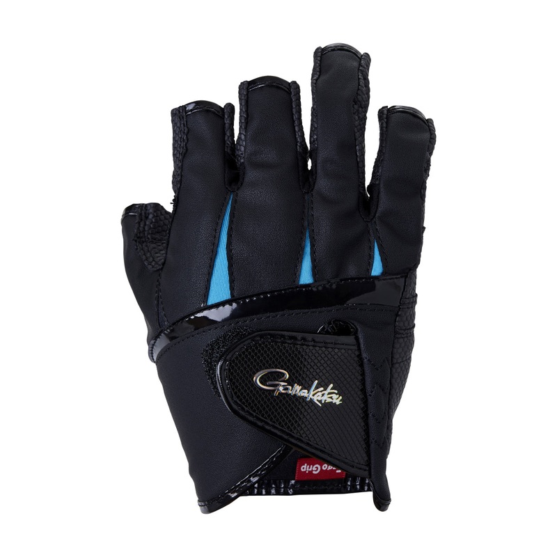 Gamakatsu Ergo Grip Fishing Gloves (5 Cuts) GM7296 – ATTENDER Color Black/ATTENDER – M
