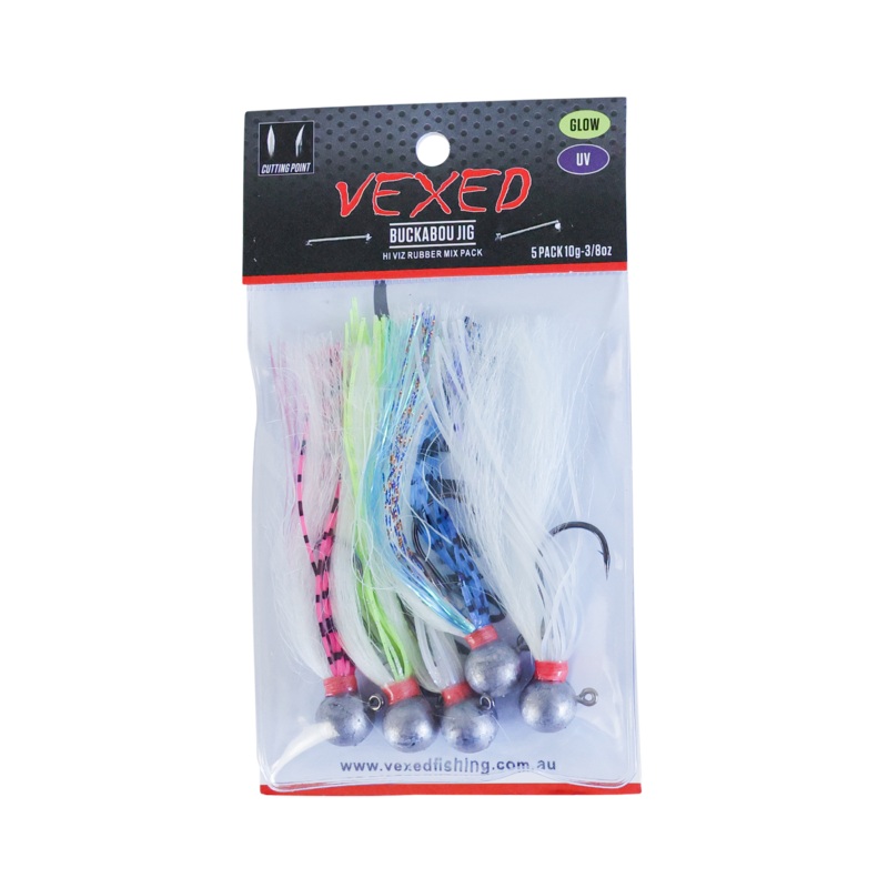 Vexed Buckabou Jig 5-pack 10g Natural Rubber Mix