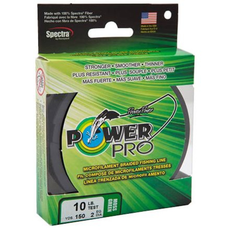 PowerPro Braided Line Hi-Vis Yellow Hi-Vis Yellow 10 Pound 100 Yard