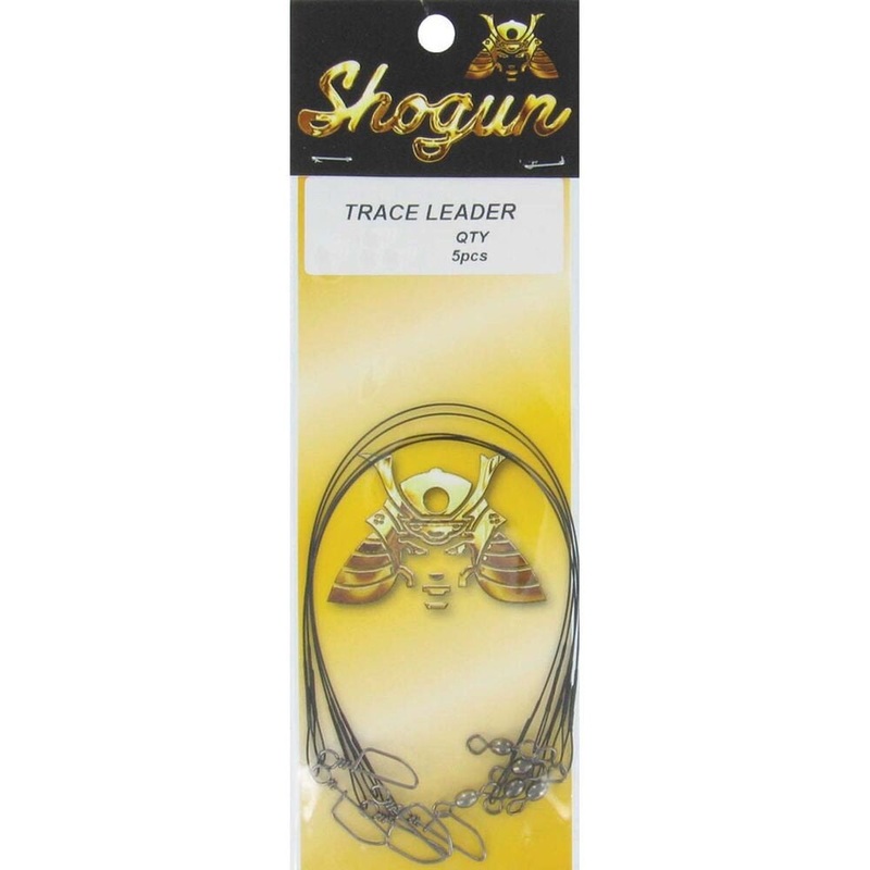 Shogun 9 Inch Clip-On Snap Trace Wire Leader 20lb