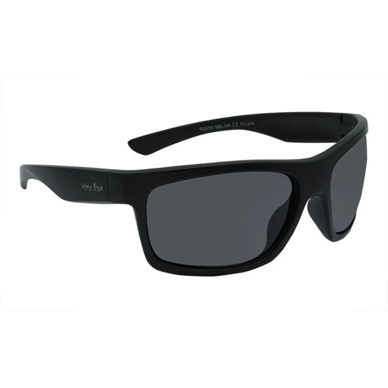 Ugly Fish PU5507 Unbreakable Polarised Wrap Sunglasses Matt Black Frame/Smoke Lens