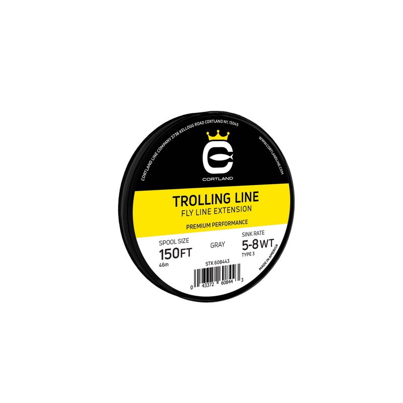 Cortland Trolling Line Grey 150 ft 5 – 8 WT