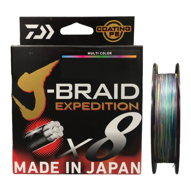 Daiwa J Braid Expedition X8 Braid 3000m PE1.5 – 20lb MULTI COLOUR