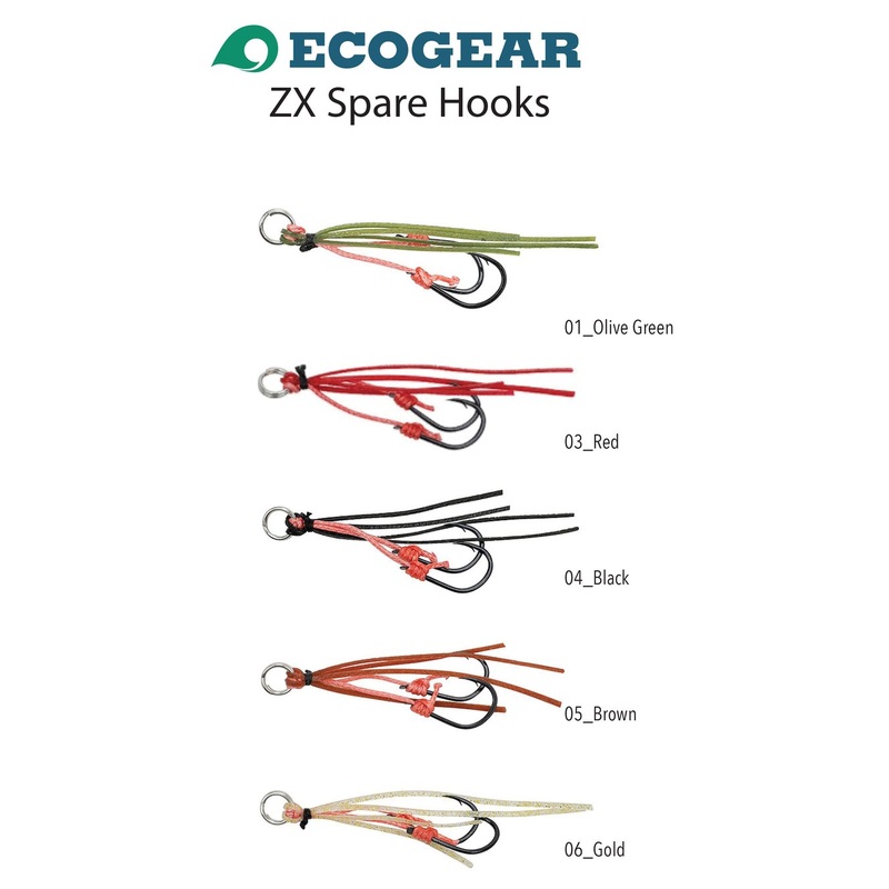 Ecogear ZX Spare Hooks MED RED
