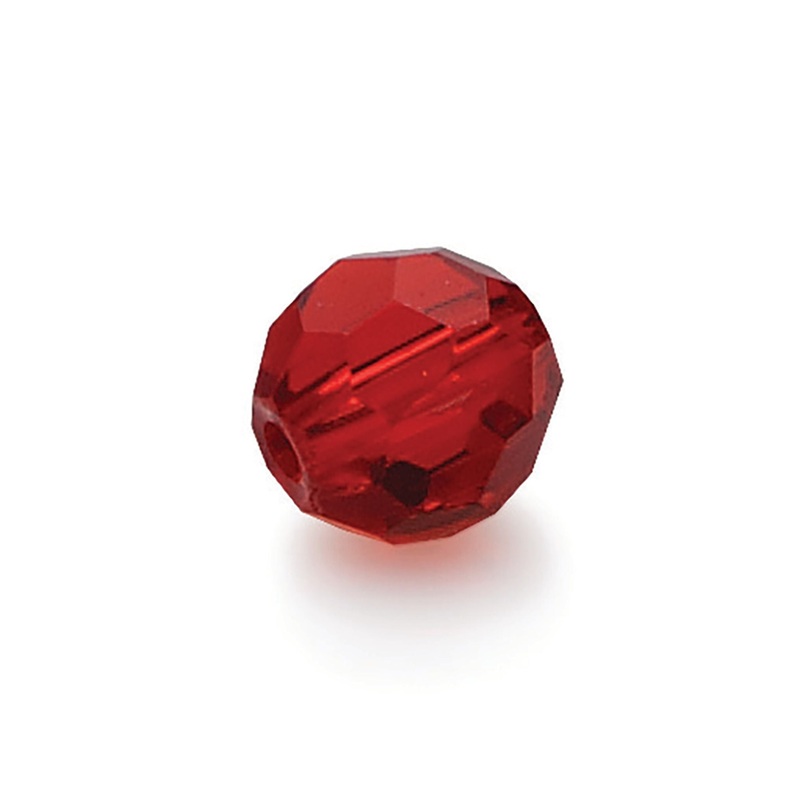 Lazer Red Faceted Glass Beads-10Mm