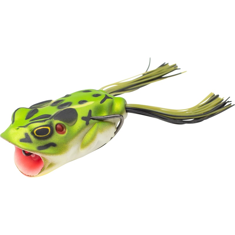 Lunkerhunt Compact Popping Frog 1/2oz 2″ Green Tea
