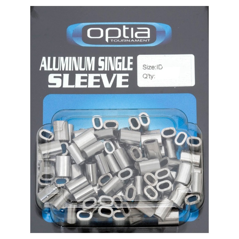 Optia OP064 Mini Aluminium Single Crimp Sleeve Bulk Value 25 Pack 0.9mm