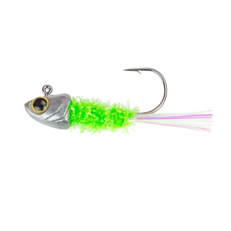 6th Sense Spangle Tinsel Jig Chartreuse Minnow 1/32oz