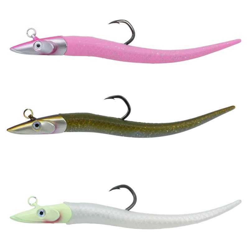 Hogy Classic Tuna Harness Softbaits Glow Bone 10 in 4 oz