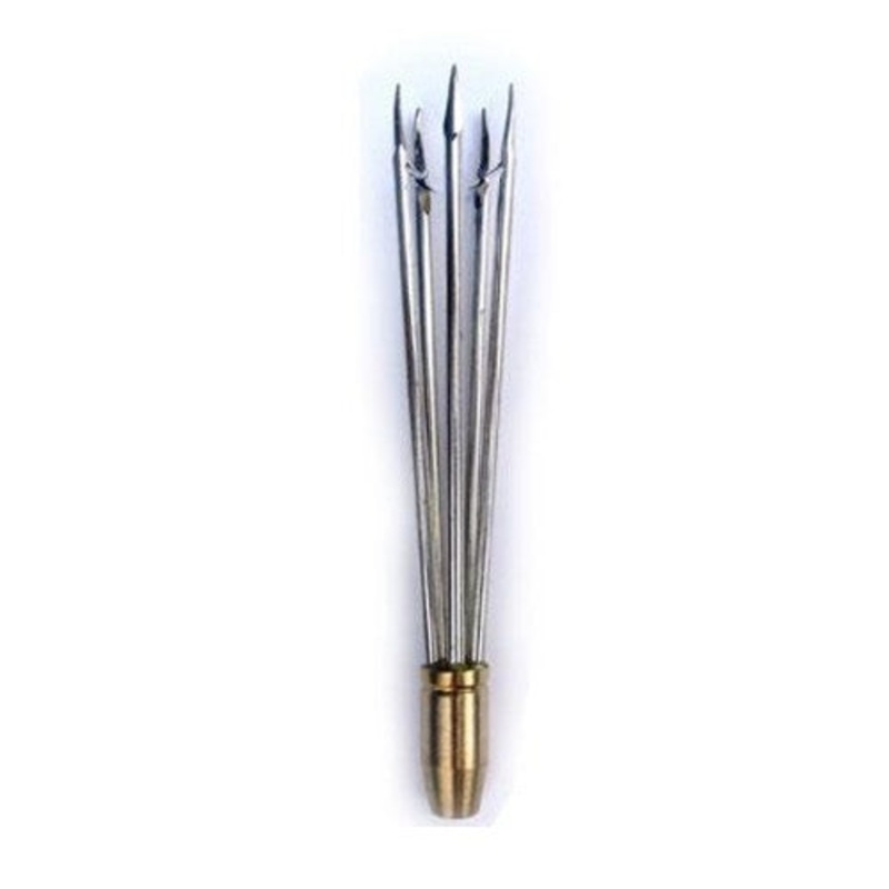 Land and Sea Brass 5-Barb Cluster Spear Head 7mm 9/32in