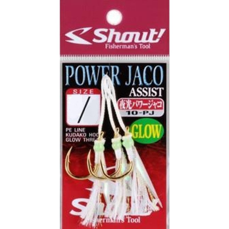 Shout 10-PJ Powerful Jaco Glow Rigged Assist Hook 1/0