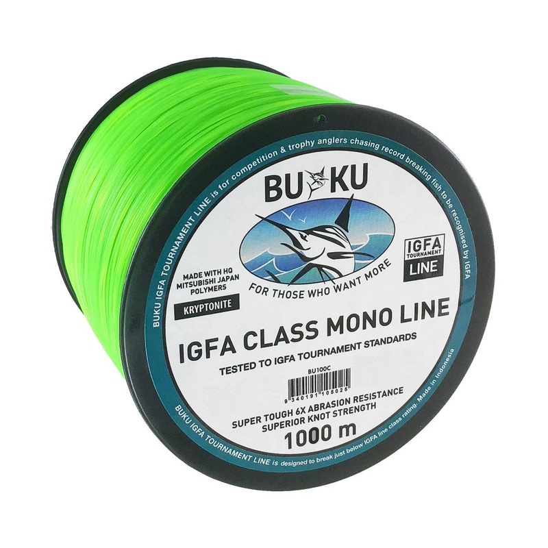 Buku BU100 IGFA Game Kryptonite Monofilament Line – 1000m 10kg