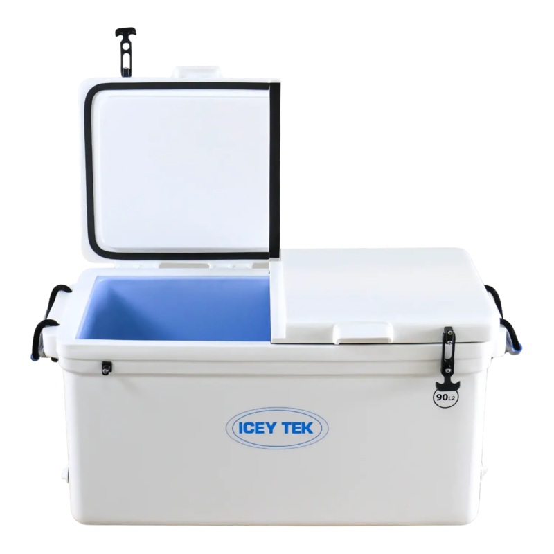 Icey Tek Split Lid Cooler 90 litre White