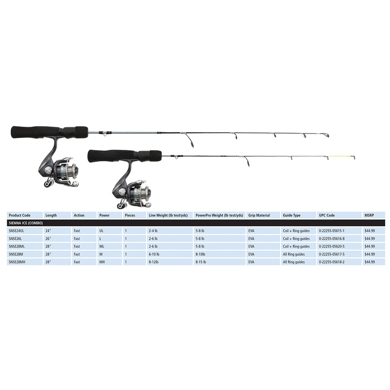 Shimano Sienna Ice Rods 24″ Ultra Light