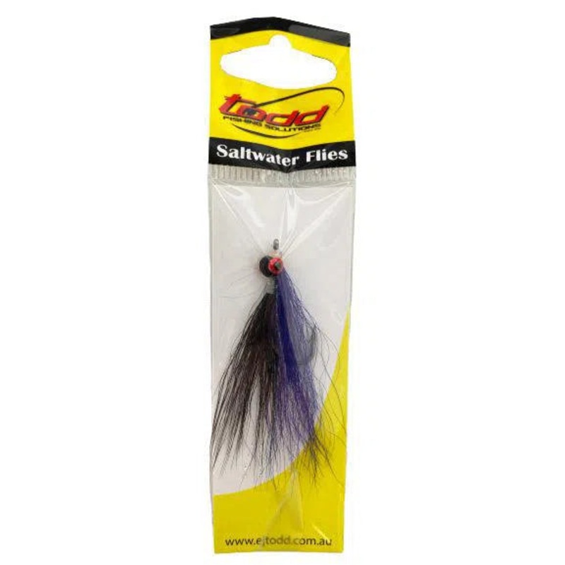EJ Todd Clouser Minnow Fly Black/Purple Size #1