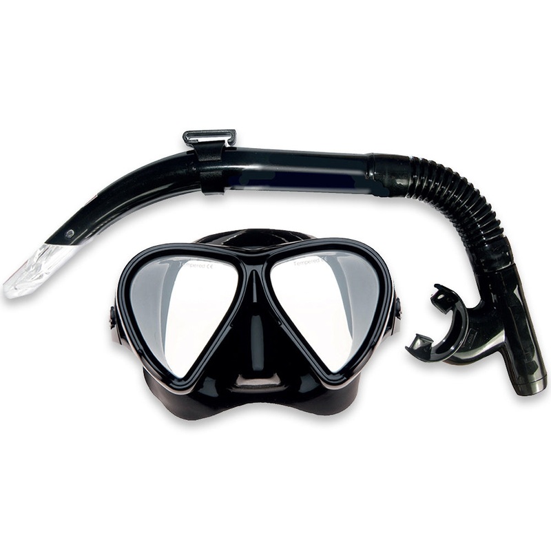 Mirage Stealth Mask Snorkel Set Black