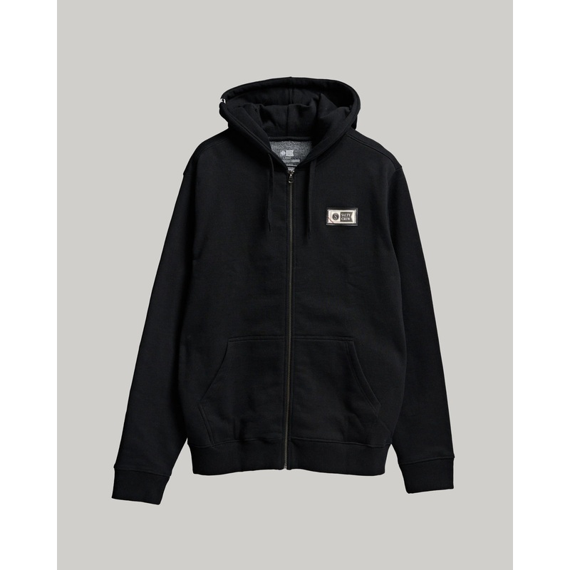 Salty Crew Topstitch Zip Fleece Black M