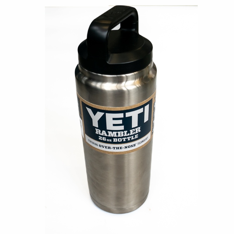 Yeti Rambler 26oz Bottle Over the Nose Aquafier Blue