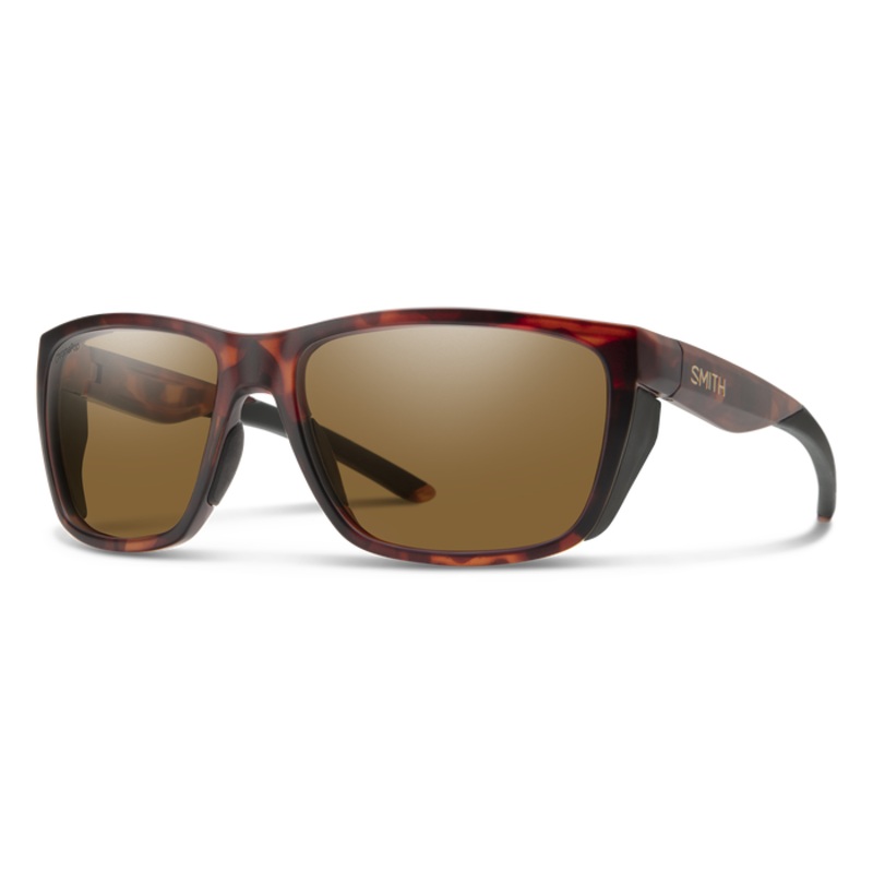 Smith Optics Longfin Matte Tortoise Frame Polarised Glass Brown Lens Performance Sunglasses