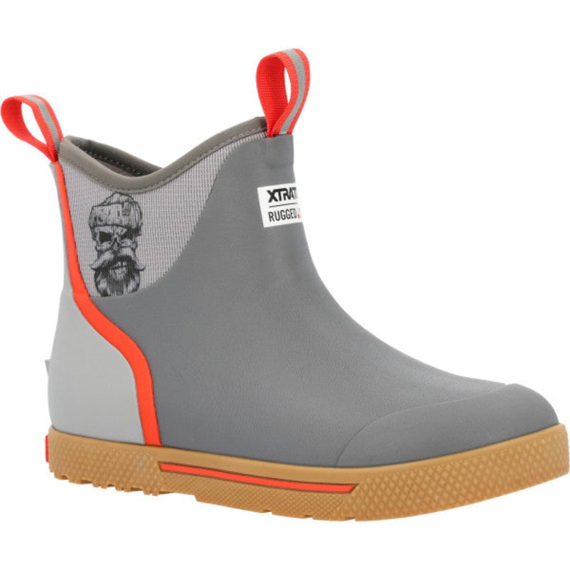 XTRATUF Men’s Wheelhouse 6″ Ankle Deck Boot Grey 7