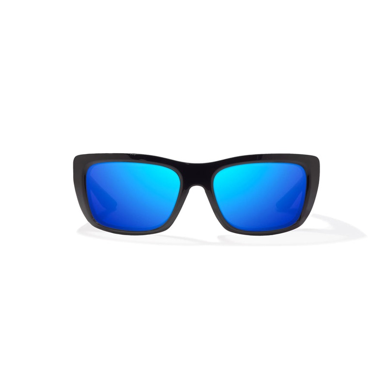 Bajio Annette Polarized Sunglasses Black Gloss – Blue Mirror Glass