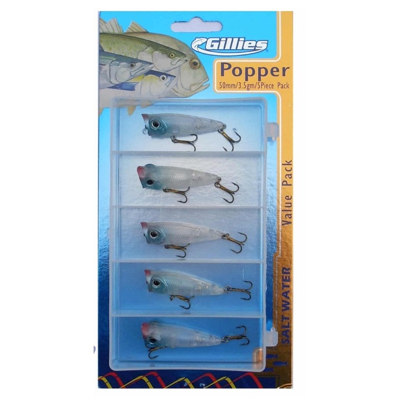 Gillies Surface Popper Lure Bulk Value Pack Assorted