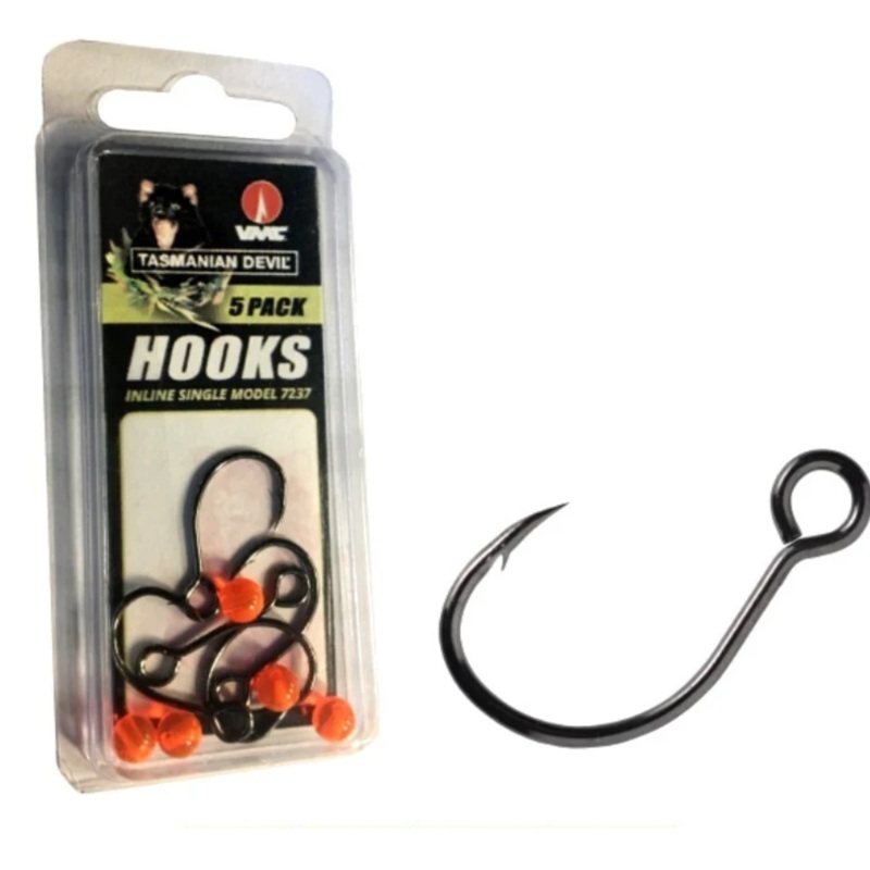 Tasmanian Devil Inline Single Hooks 1 Black