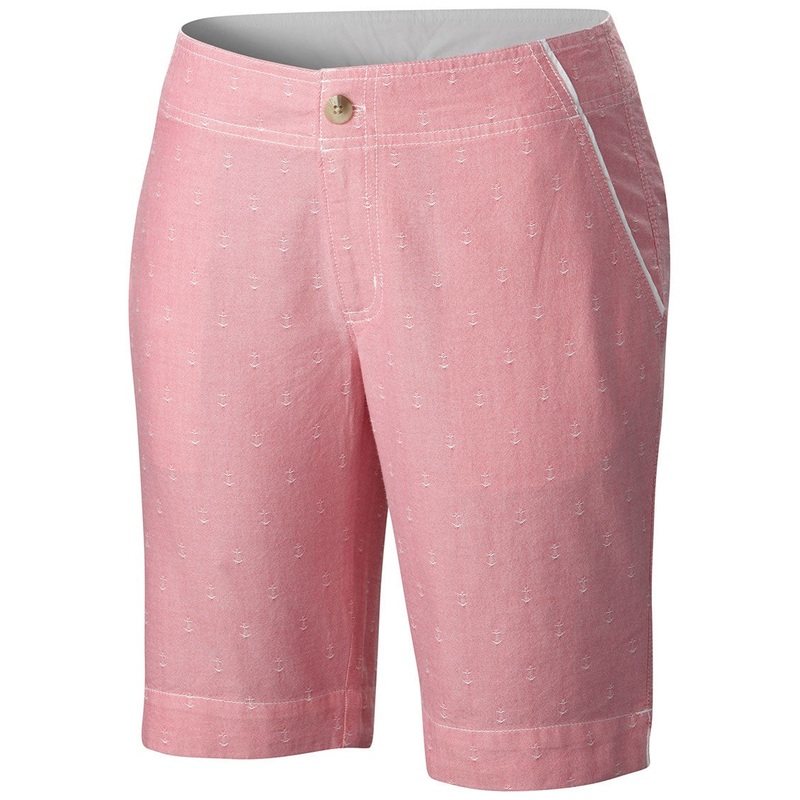 Columbia Solar Fade Womens Walk Shorts Camellia Red US 10